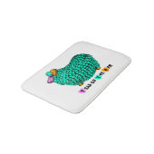 Funny Green Ram Chinese Year Zodiac Bath Mat Badematte (Schrägansicht)