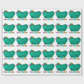 Funny Green Ram Chinese Year Zodiac Geschenkpapier (Flach)