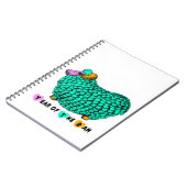 Funny Green Ram Chinese Year Zodiac Notebook Notizblock (Linke Seite)