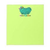 Funny Green Ram Chinese Year Zodiac Notepad Notizblock (Vorderseite)