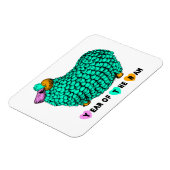 Funny Green Ram Chinese Year Zodiac P Magnet (Linke Seite)