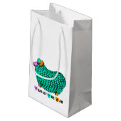 Funny Green Ram Chinese Year Zodiac S Gift Bag Kleine Geschenktüte (Rückseite Schrägansicht)