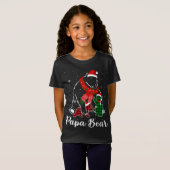 Funny Green Red Kariert Papa Bär Matching Pajama F T-Shirt (Vorne ganz)
