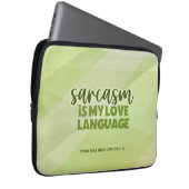 Funny Green Sarcasm Liebe Language Modern Snarky Laptopschutzhülle (Vorne Rechts)