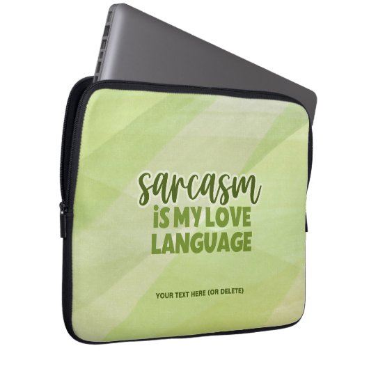 Funny Green Sarcasm Liebe Language Modern Snarky Laptopschutzhülle (Vorne Rechts)
