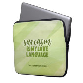 Funny Green Sarcasm Liebe Language Modern Snarky Laptopschutzhülle (Vorderseite Links)