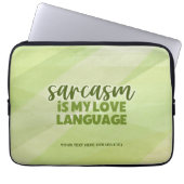 Funny Green Sarcasm Liebe Language Modern Snarky Laptopschutzhülle (Vorderseite)