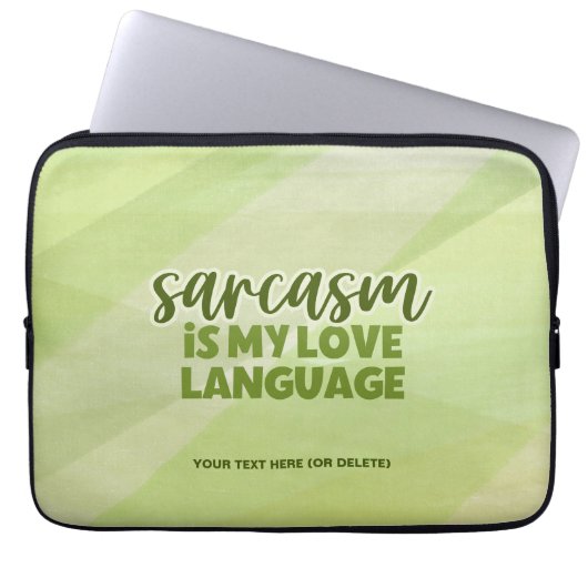 Funny Green Sarcasm Liebe Language Modern Snarky Laptopschutzhülle (Vorderseite)