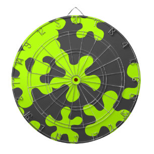 Funny green Schleim Holzkohle Grau modernes Muster Dartscheibe
