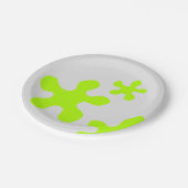 Funny Green Slime graue Kinder Party Papier Teller (Schrägansicht)