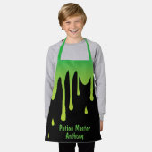 Funny Green Slime Poster Master Personalisiert Kid Schürze (Getragen)