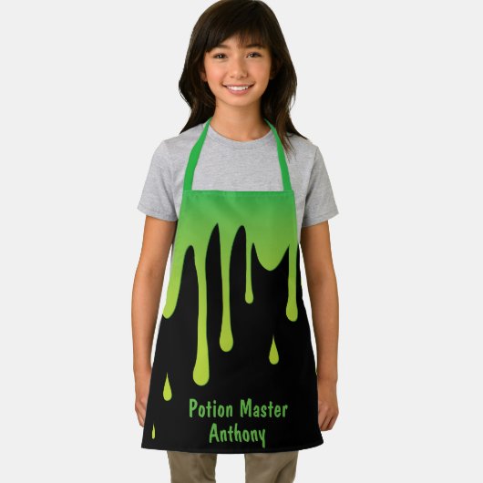Funny Green Slime Poster Master Personalisiert Kid Schürze (Insitu)