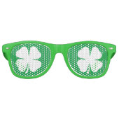 Funny green St Patrick's Day Glück Klee Partybrille (Vorderseite)