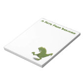 Funny green t rex dinosaur Cartoon Illustration Notizblock (Rotiert)