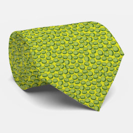 Funny Green Tiny Pickle Slices Pattern Novelty Krawatte