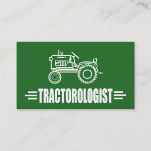 Funny Green Tractor Tractorologe Humorist Visitenkarte