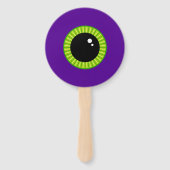 Funny Green und Lila Monster Eyeball Fächer (Rückseite)