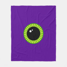 Funny Green und Lila Monster Eyeball Fleecedecke