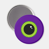 Funny Green und Lila Monster Eyeball Magnet (Vorderseite/Rückseite)