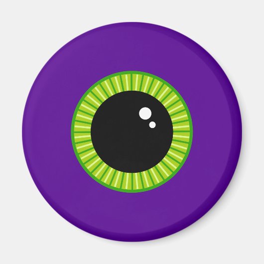 Funny Green und Lila Monster Eyeball Magnet (Vorne)
