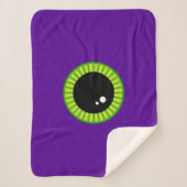 Funny Green und Lila Monster Eyeball Sherpadecke (Vorderseite)