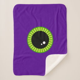 Funny Green und Lila Monster Eyeball Sherpadecke