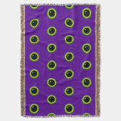 Funny Green und Lila Monster Eyes Decke (Vorderseite Vertikal)