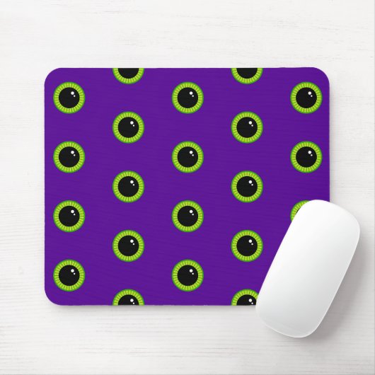 Funny Green und Lila Monster Eyes Mousepad (Mit Mouse)