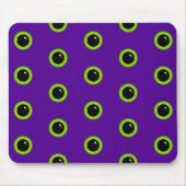 Funny Green und Lila Monster Eyes Mousepad (Vorne)