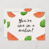 Funny Green und Red Watermelon Postkarte (Vorne/Hinten)