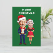 Funny Green und Red Xmas Karikaturenpaar (Stehend Vorderseite)