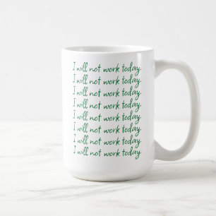 Funny Green und White Retirement Erinnerung Kaffeetasse