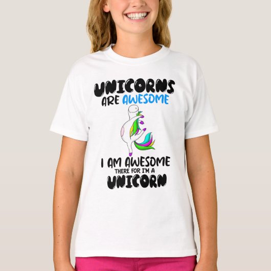 FUNNY Green UNICORN I bin ein Einhorn T-Shirt (Vorderseite)