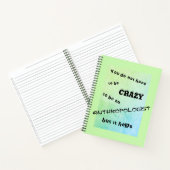 Funny Green verrückte Anthropologin Notizblock (Innenseite)