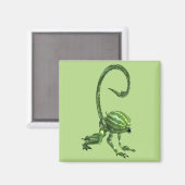 Funny Green Watermelon Alien Magnet (Vorderseite/Rückseite)
