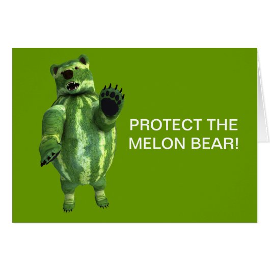 Funny Green Watermelons Bear (Vorderseite (Horizontal))
