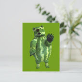 Funny Green Watermelons Bear Postkarte (Stehend Vorderseite)
