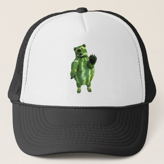 Funny Green Watermelons Bear Truckerkappe (Vorderseite)