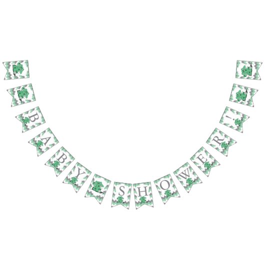 Funny Green Zickzack Albernen Niedlichen Babyeleme Wimpelkette (Alle)