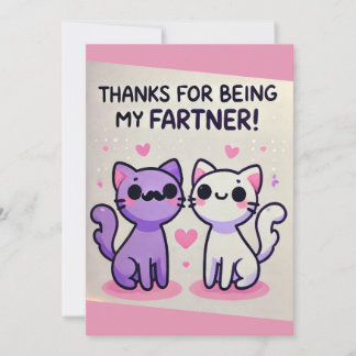 Funny Greeting Card "Danke, dass du mein Partner b Feiertagskarte