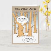 Funny Greeting Card: Ratschläge zur Baumkarriere Karte (Gelbe Blume)