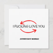 Funny Greeting, Rude Card für Ehemann oder Freund (Vorderseite)