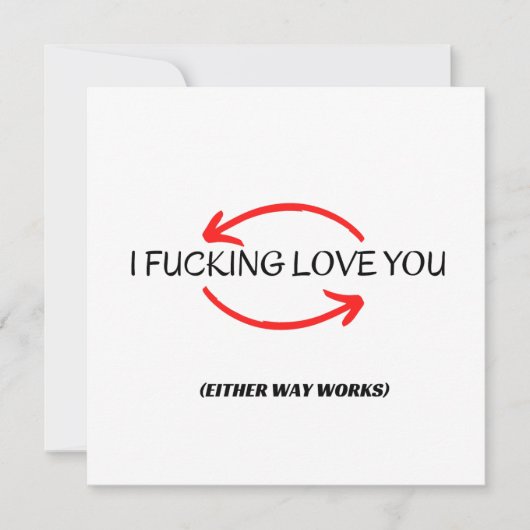 Funny Greeting, Rude Card für Ehemann oder Freund (Vorderseite)