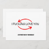 Funny Greeting, Rude Card für Ehemann oder Freund Dankeskarte (Vorne/Hinten)