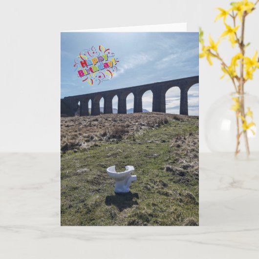 Funny greetings card karte (Gelbe Blume)