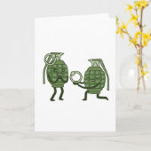 Funny Grenade Couple Karte (Gelbe Blume)