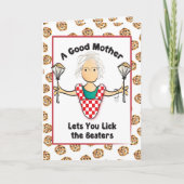 Funny Grey Hair Cartoon Mutter Mutter Mutter Mutte Karte (Vorderseite)