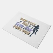 Funny Grey Hair Running Zitat - Älterer Runner Fußmatte (Schrägansicht)