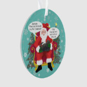 Funny Grey Tabby Cat Besuchen Weihnachten Ornament (Vorderseite)