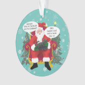 Funny Grey Tabby Cat Besuchen Weihnachten Ornament (Vorderseite)